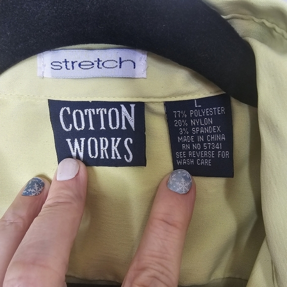 Cotton‎ Works Womens Stretchy Slimming V Neck Waist Tie Sleeveless Size L Large - Picture 4 of 11